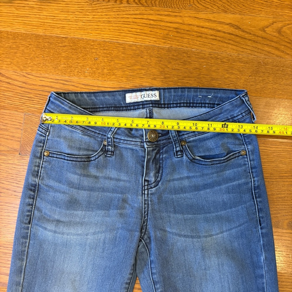 Guess Blue Ankle Zip Cuffed Jeans - Picture 6 of 8